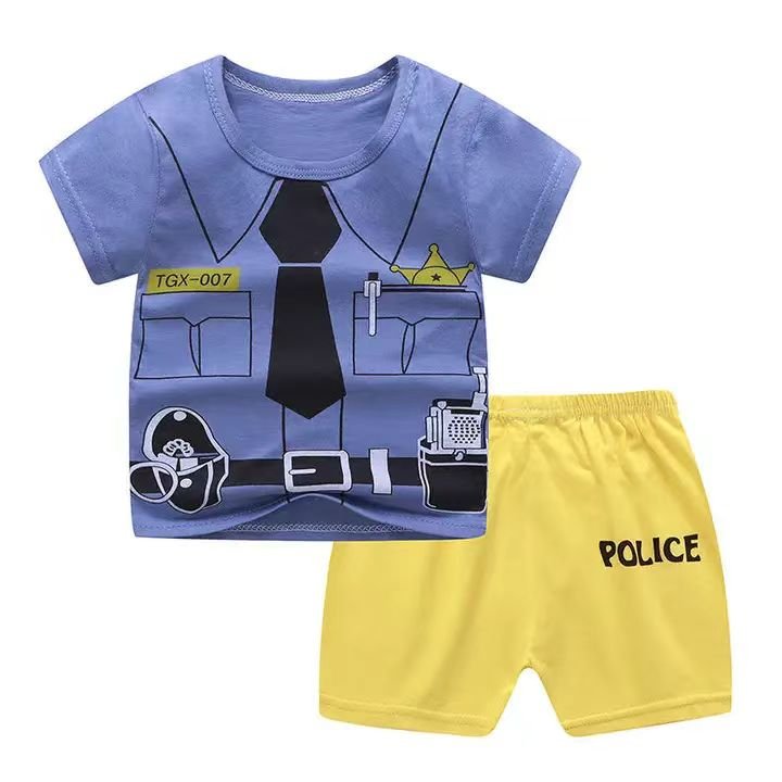Quality korean style infant clothing summer cool kids clothes baby boys clothing sets