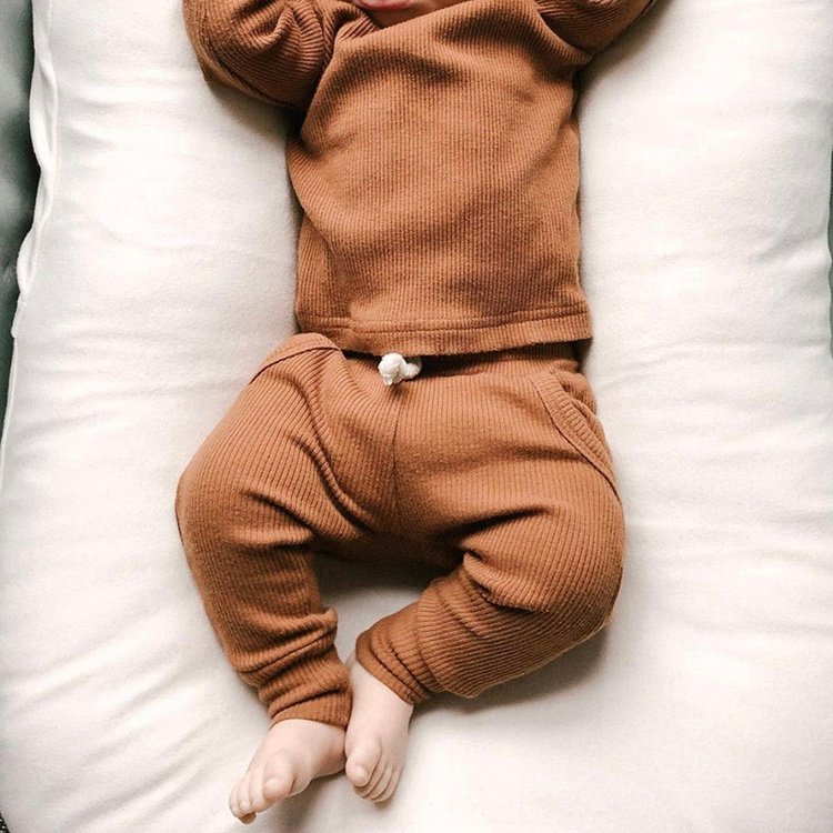 INS Fashion Clothes Cotton Two Piece Set For Baby Boy Ribbed Two Pocket Boys clothing Set