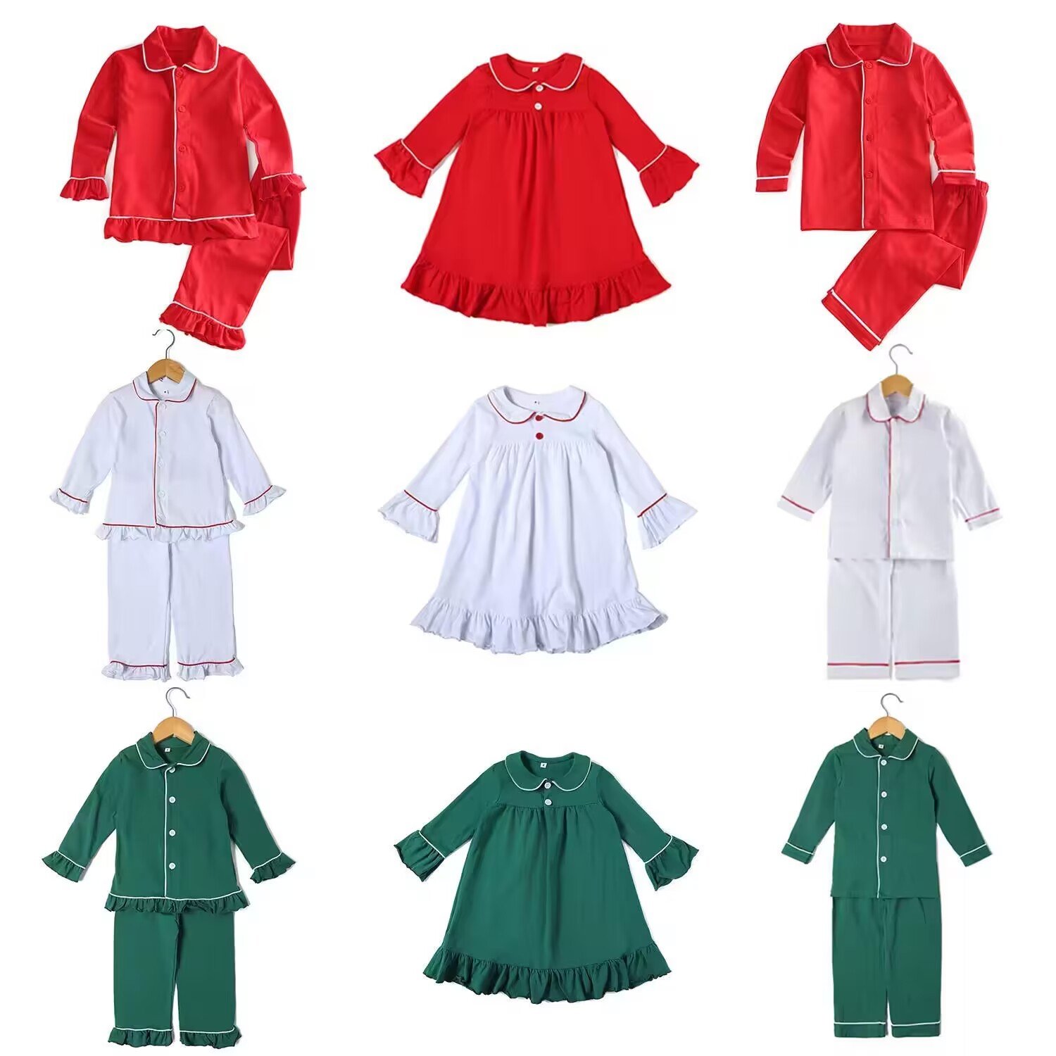Toddler Baby Clothes Boys Girls Christmas Pajamas Sets Winter Cotton Holiday Clothing Matching Family Kids Christmas Pajamas
