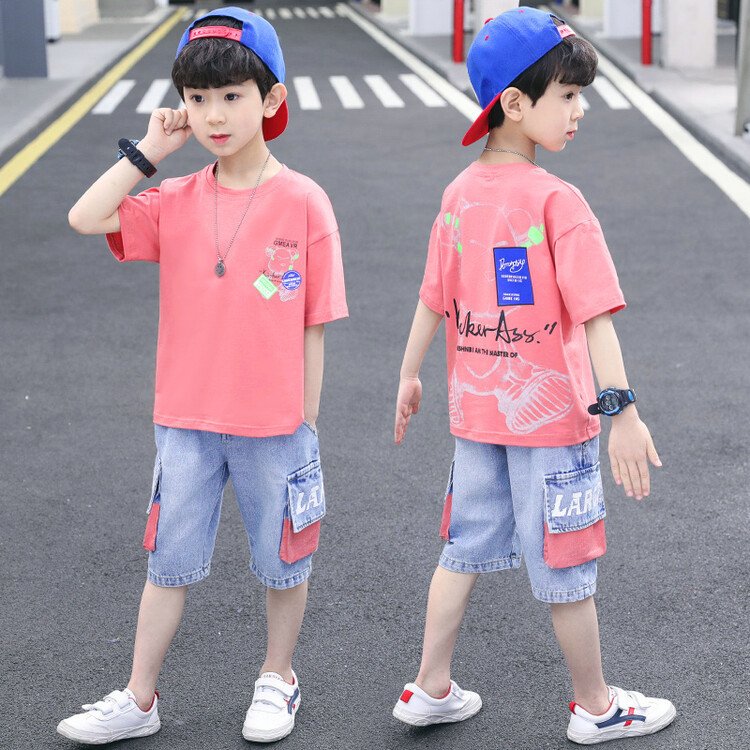 Children's clothing boys' summer suits new summer 4-12 years old short-sleeved thin sports clothes