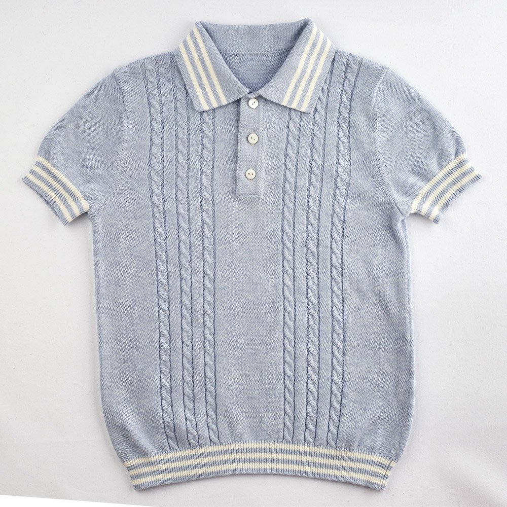 Custom Knit Baby Kids organic cotton Sweater Set baby boys knitted sweater and shorts set Two Pieces outfit sets