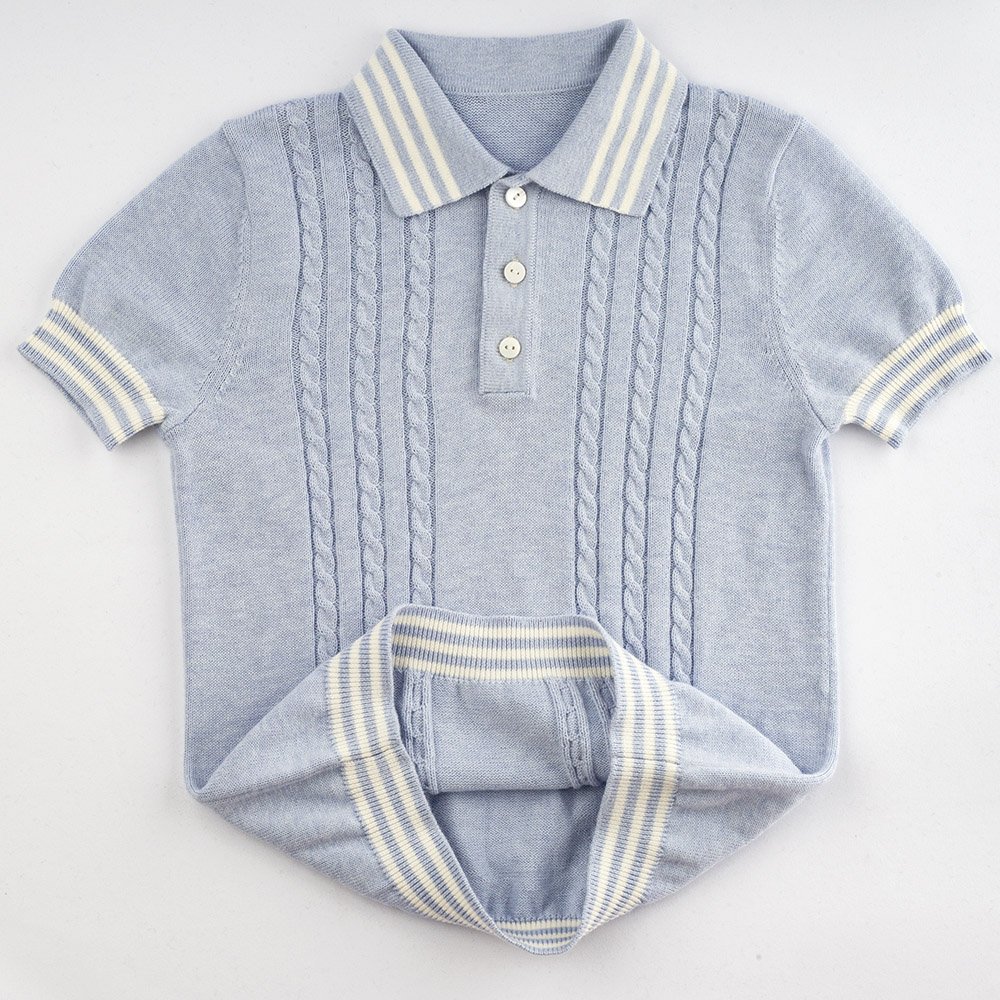 Custom Knit Baby Kids organic cotton Sweater Set baby boys knitted sweater and shorts set Two Pieces outfit sets