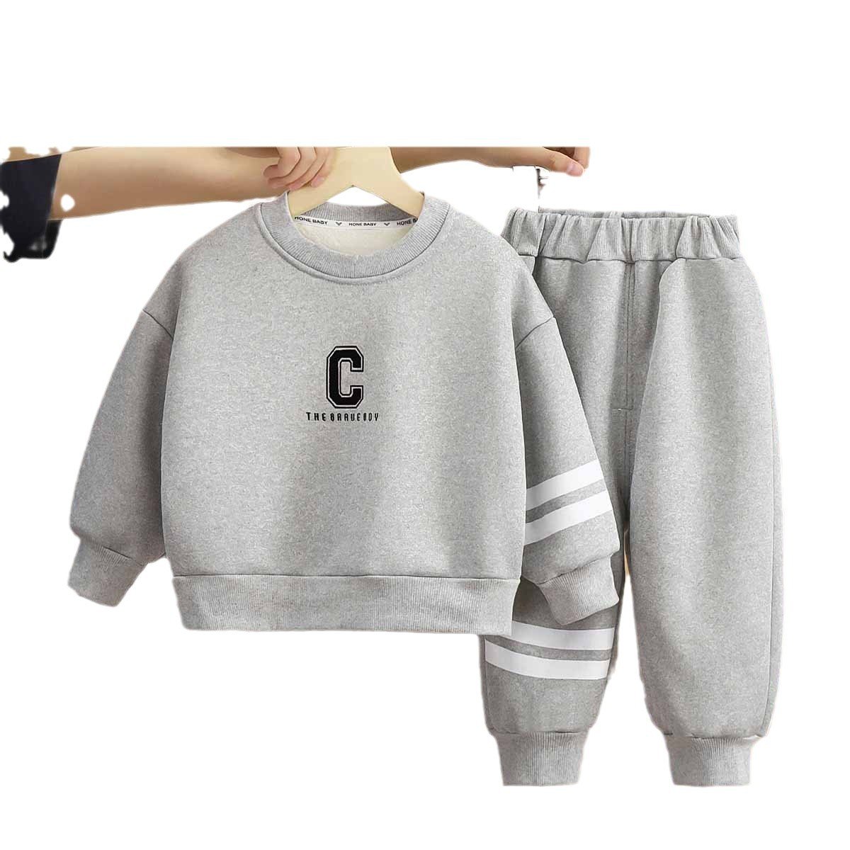 Casual Long Sleeve Pants Set New Style Keep Warm Kids Quality Clothes 100% Polyester Kids Clothing Sets For Boys