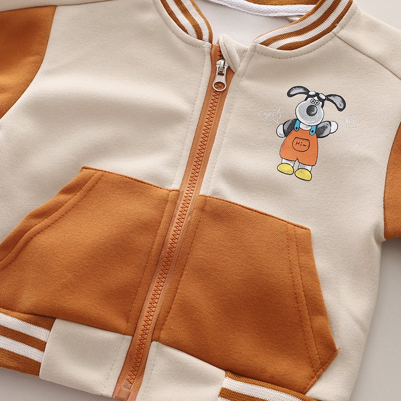 Wholesale 2 PCS Cartoon Baseball Jacket Pants Winter Kids Clothing Sets Boys Age 1-5 Years Long Sleeves Comfortable Autumn