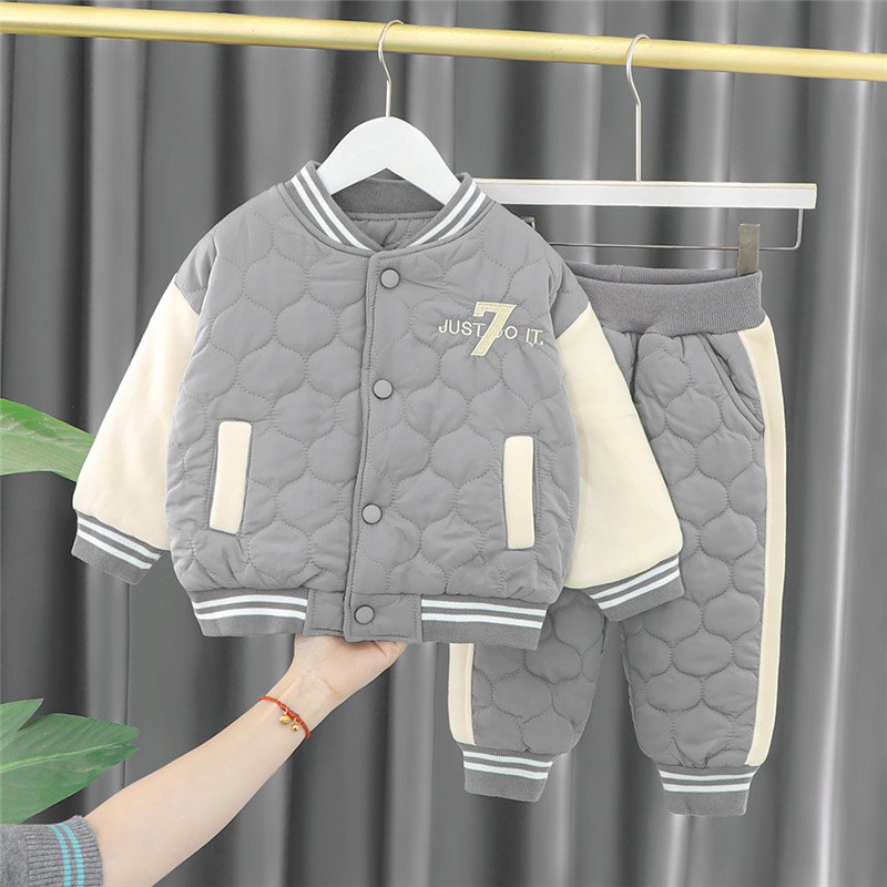 Fashion Boy Tracksuit Kid Sweat Suit Children's Clothing Wholesale Solid 2 Piece Toddler Boys Clothing Sets