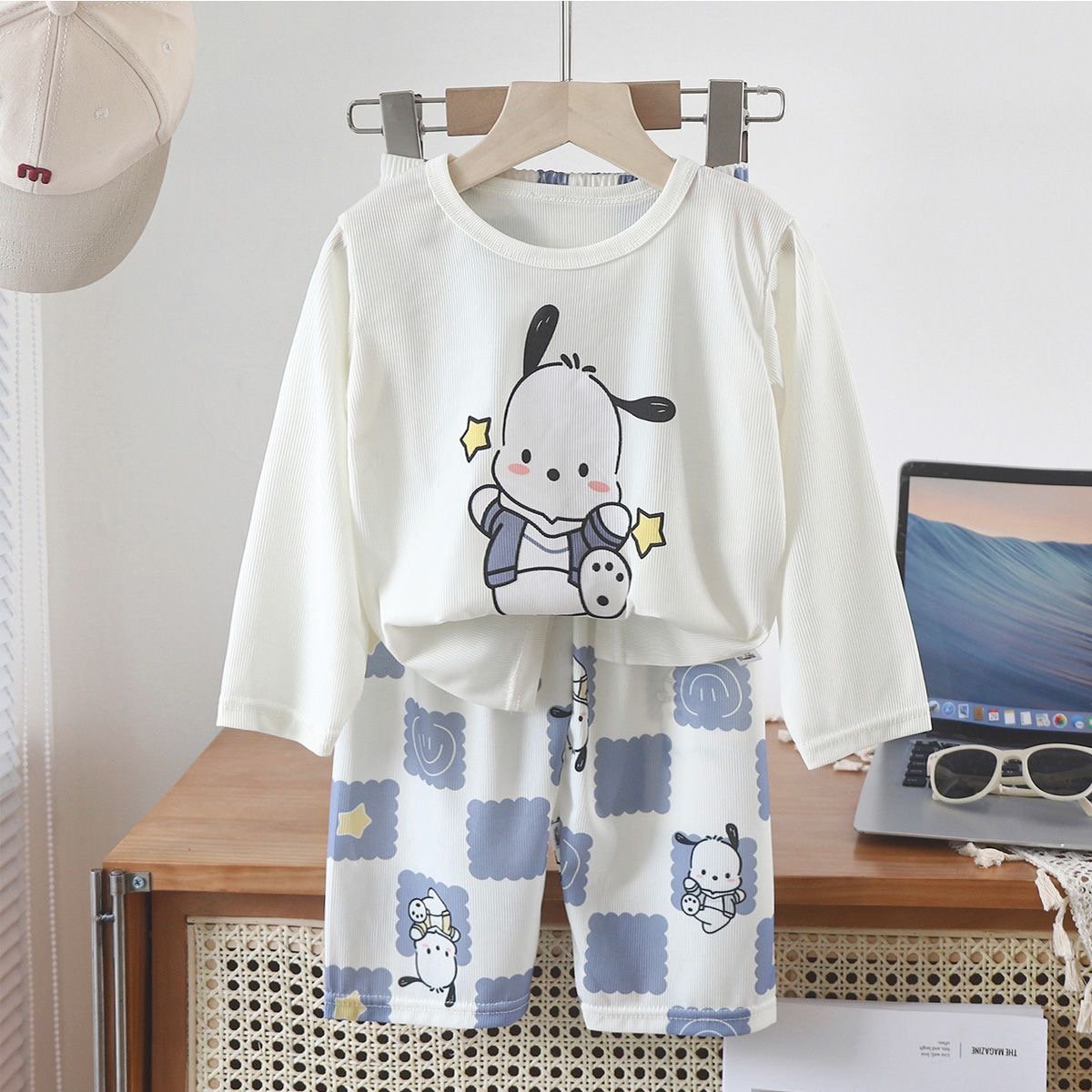 New Arrival Kids' Summer clothing Sleepwear Set - Lightweight Long-Sleeve Pajamas with Cute Cartoon Prints for Boys and Girls