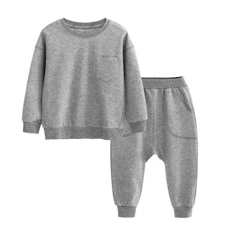Custom Color Soft Cotton Toddler Sweater and Jogger Clothes Sets for Boys Newborn Baby Winter Clothes Set