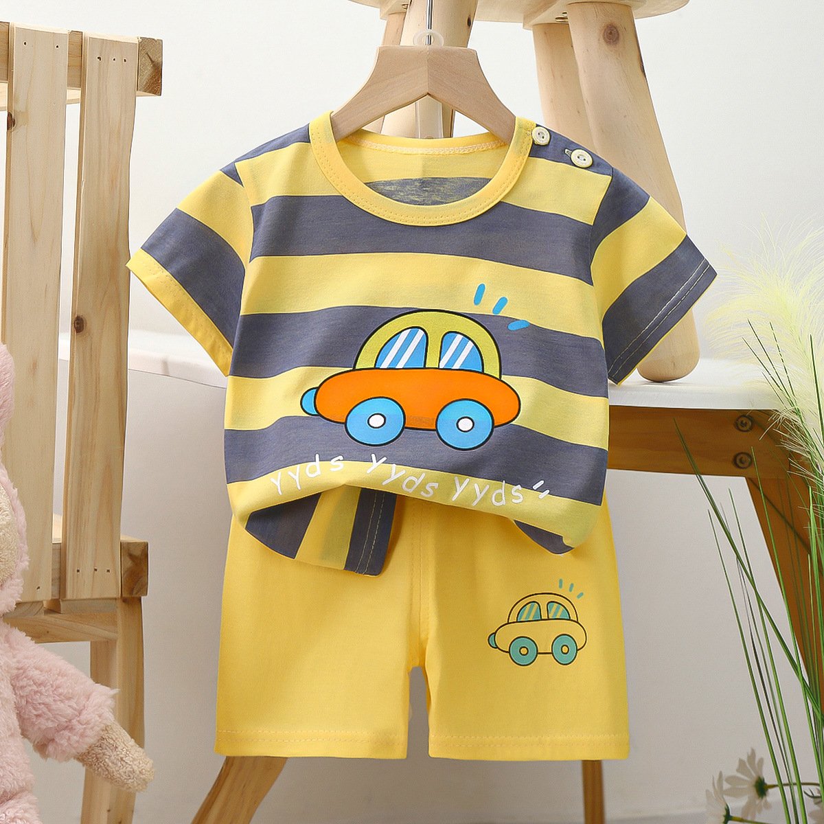 New Children's clothes suit summer baby boy clothes suit T-shirt short 2 pieces of casual cotton spring