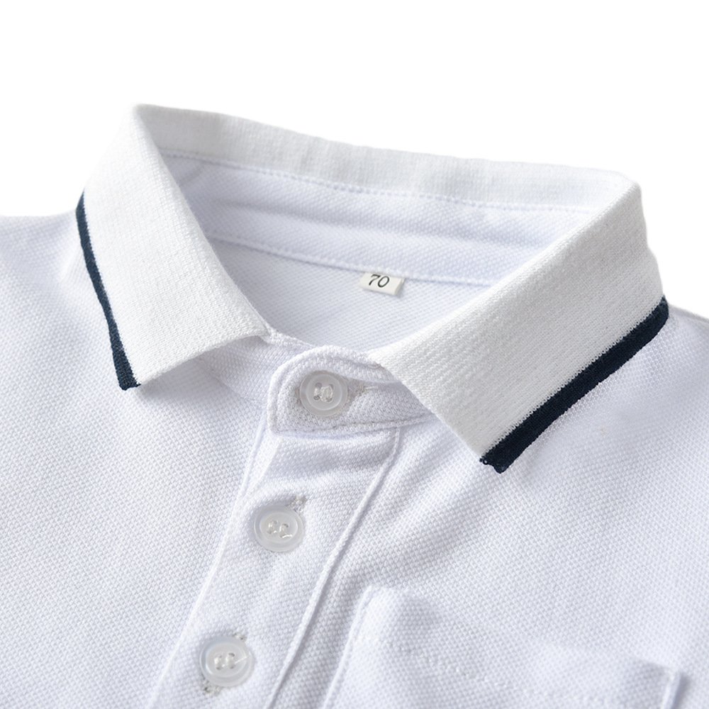 Solid Color Polo Shirts Cotton Summer Boy Turn-down T-shirt with Shorts 1 to 6 Years Toddler Children Boys Clothing Sets