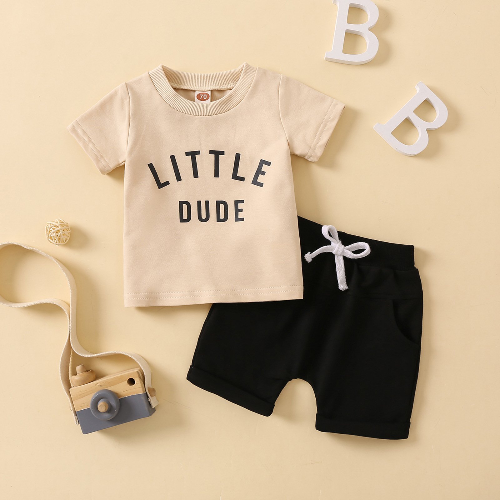 Thin Summer Boys Jogging Suit Sets Round Neck Kids 2 Piece Sets Boys White Toddler Boys Clothing Sets