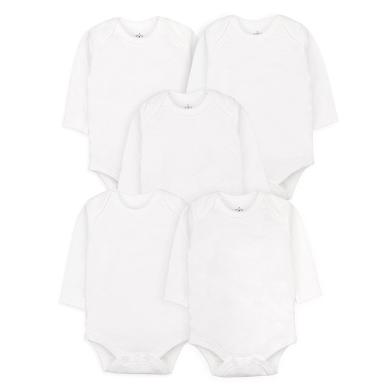 2022 Baby Girls Clothes 5pcs/lot Cotton Long Sleeve Girl Bodysuit Newborn Boys Clothing
