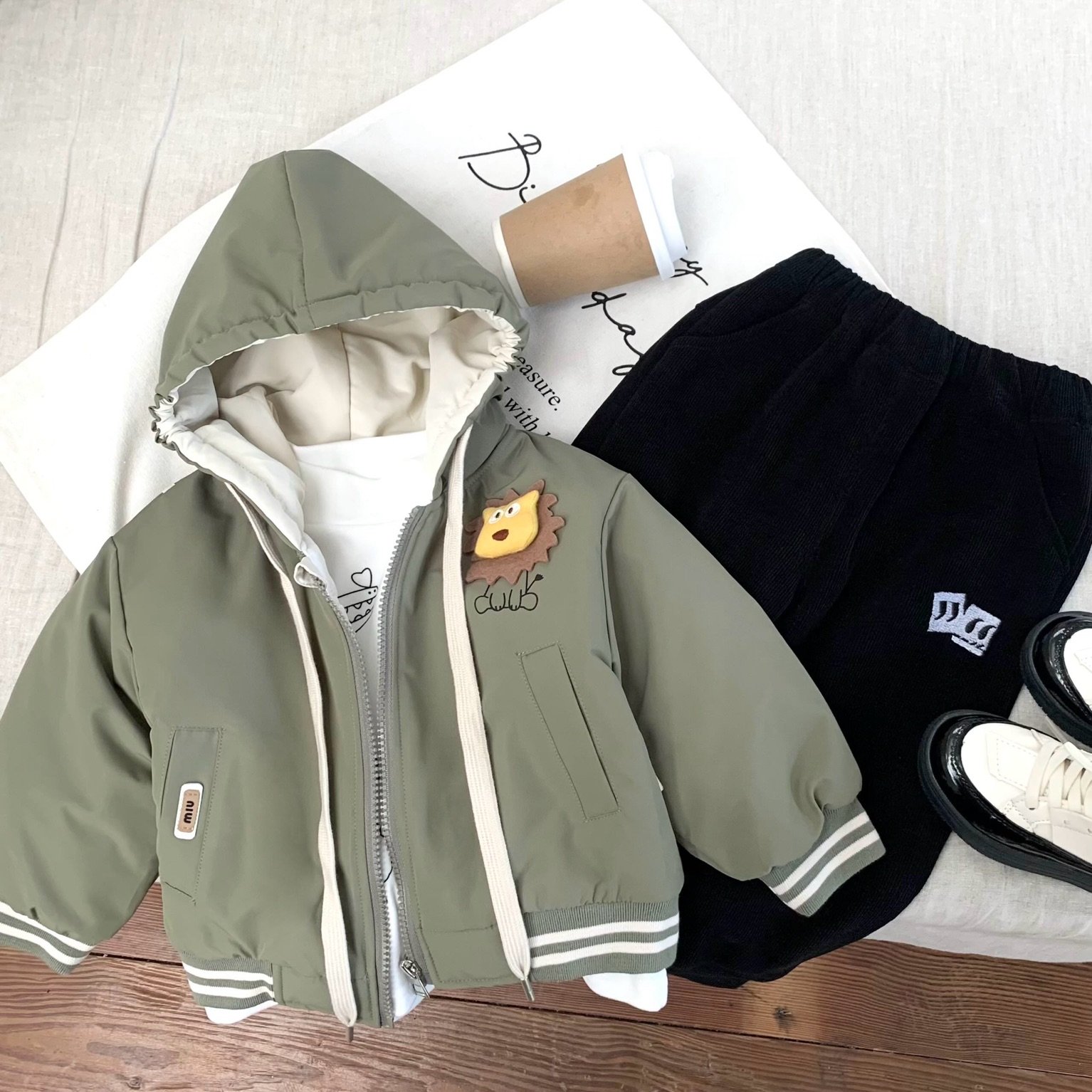 High Quality Boys Three-Piece Set Fall and Winter Coat Boy's suit children clothing set Casual Print Kids Wear with Excellent