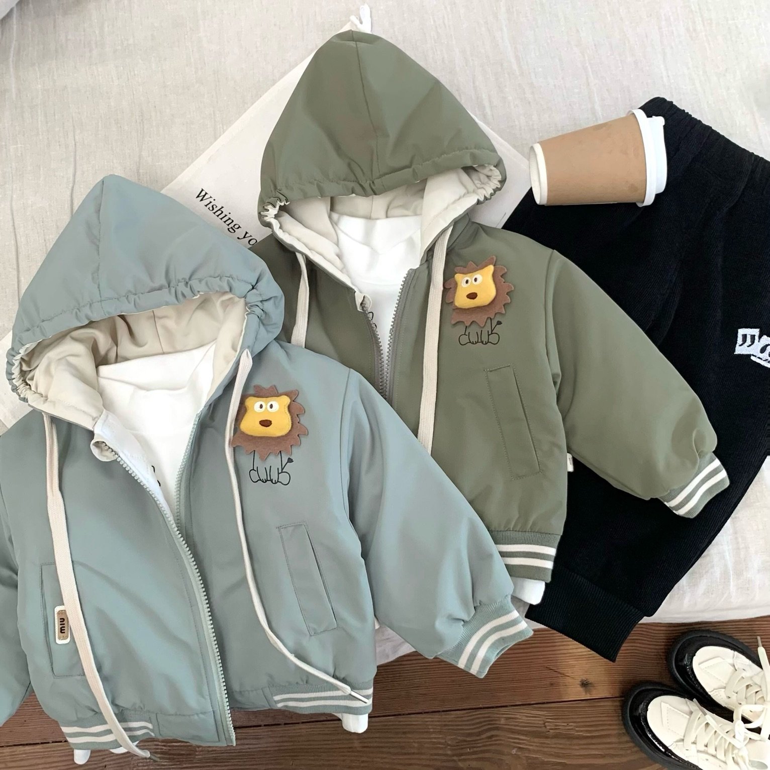 High Quality Boys Three-Piece Set Fall and Winter Coat Boy's suit children clothing set Casual Print Kids Wear with Excellent