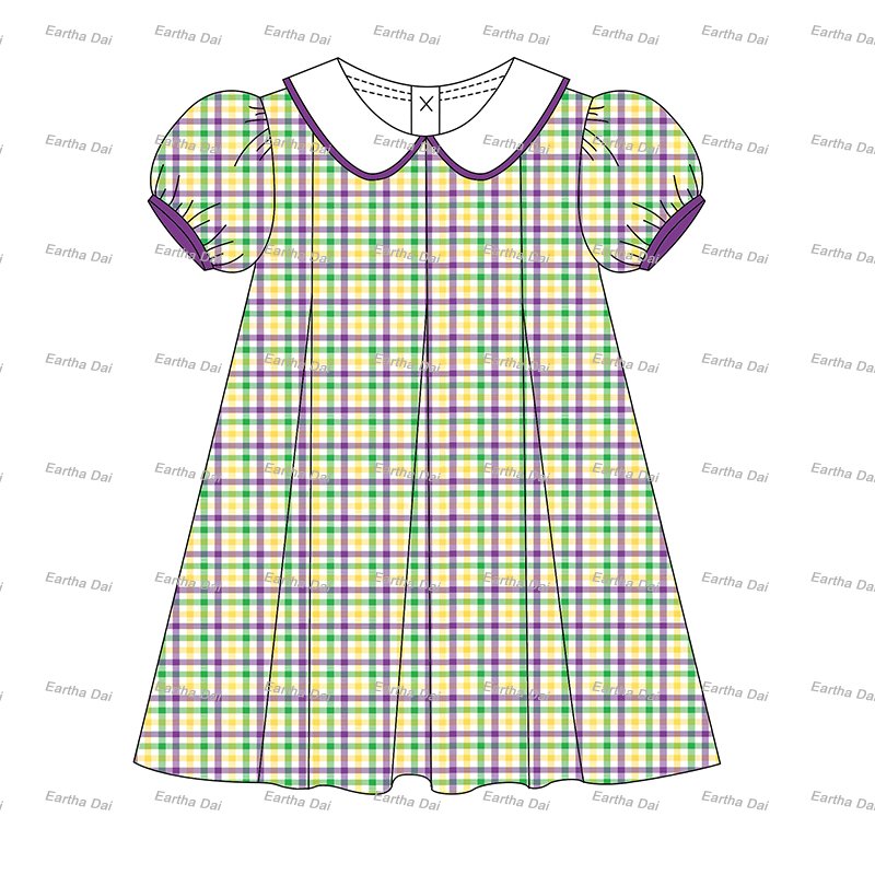 kids clothes set boys 8-12 years woven cotton monogram two piece shorts set mardi gras children's clothing sets
