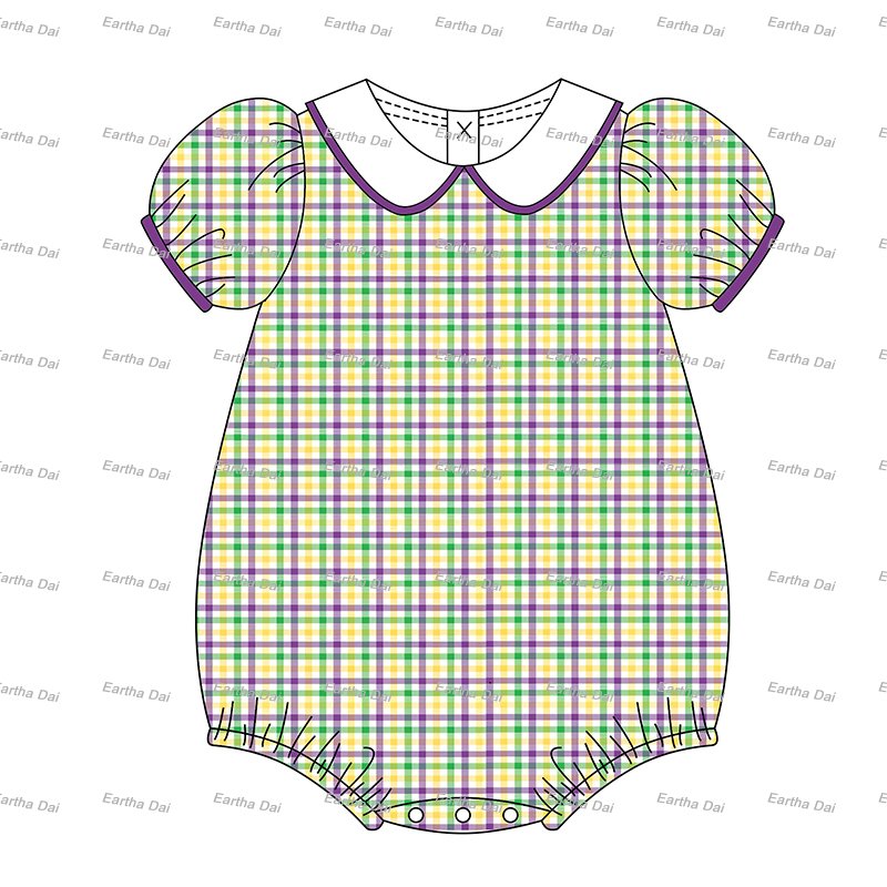 kids clothes set boys 8-12 years woven cotton monogram two piece shorts set mardi gras children's clothing sets