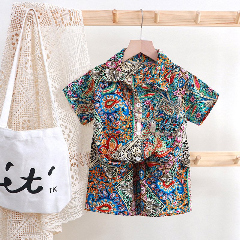 1-8 Toddler Boys Short Sets Outfit Infant Kid 2pc Summer Sets for Kids Top+Shorts Summer Baby Clothing Sets