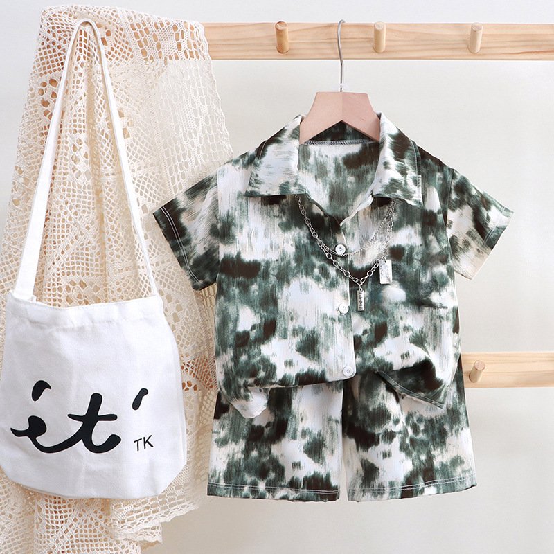 1-8 Toddler Boys Short Sets Outfit Infant Kid 2pc Summer Sets for Kids Top+Shorts Summer Baby Clothing Sets