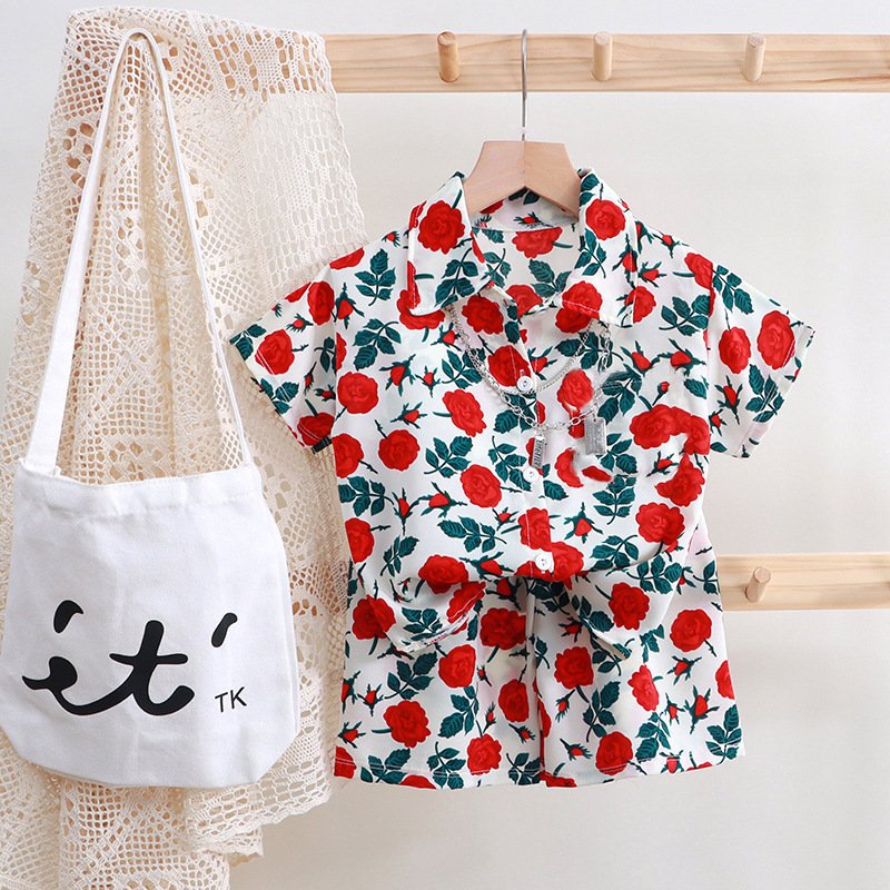 1-8 Toddler Boys Short Sets Outfit Infant Kid 2pc Summer Sets for Kids Top+Shorts Summer Baby Clothing Sets