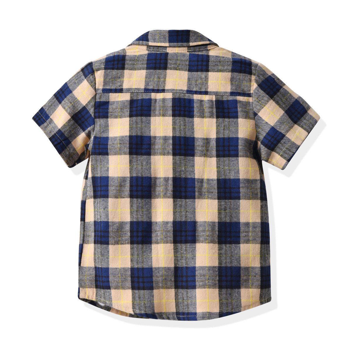 Baby Boys Formal Clothing Set Short Sleeve Shirt Pants 2pcs Custom Kids Plaid Shirt Toddler Wear Designer Summer Clothes Suit