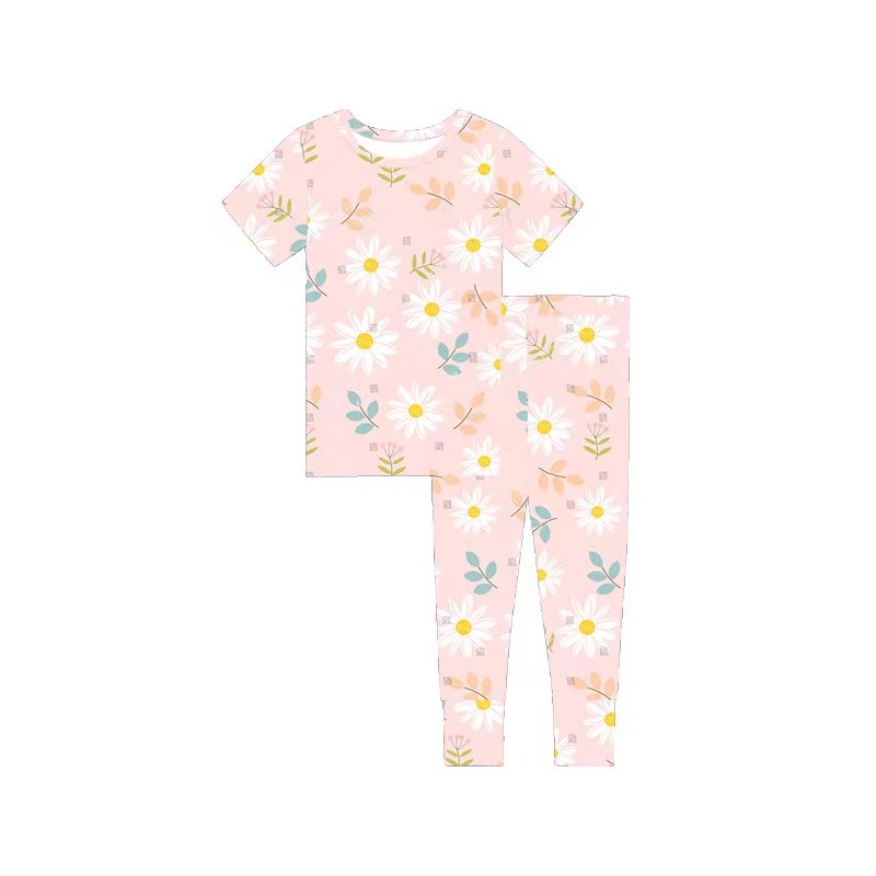 custom 100% bamboo fiber baby suit set short sleeves toddler boys clothing sets summer toddlers clothing sets for girls