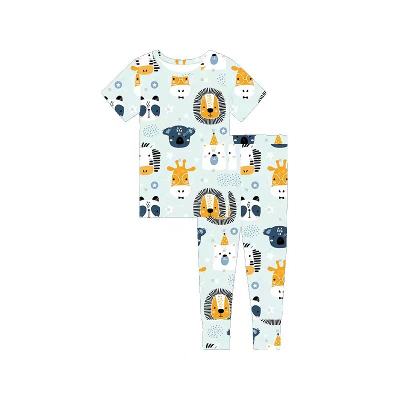 custom 100% bamboo fiber baby suit set short sleeves toddler boys clothing sets summer toddlers clothing sets for girls