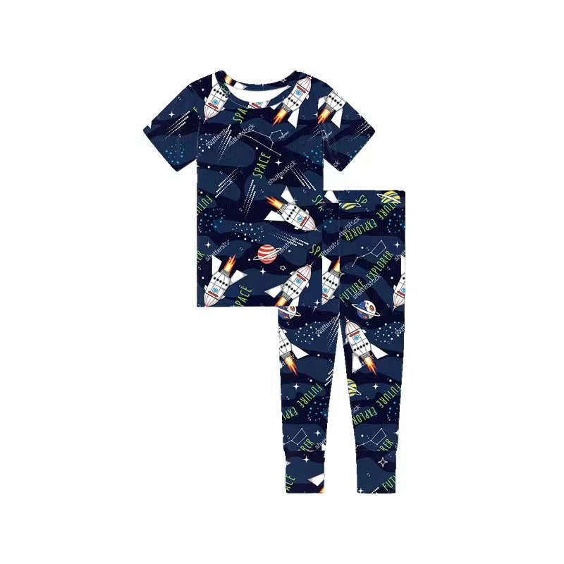 custom 100% bamboo fiber baby suit set short sleeves toddler boys clothing sets summer toddlers clothing sets for girls