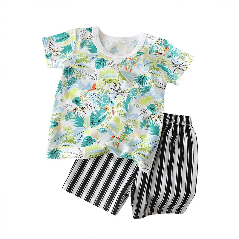 Children's Short Sleeve Set Baby Cotton T-shirt Summer Baby Clothing Children's Clothing