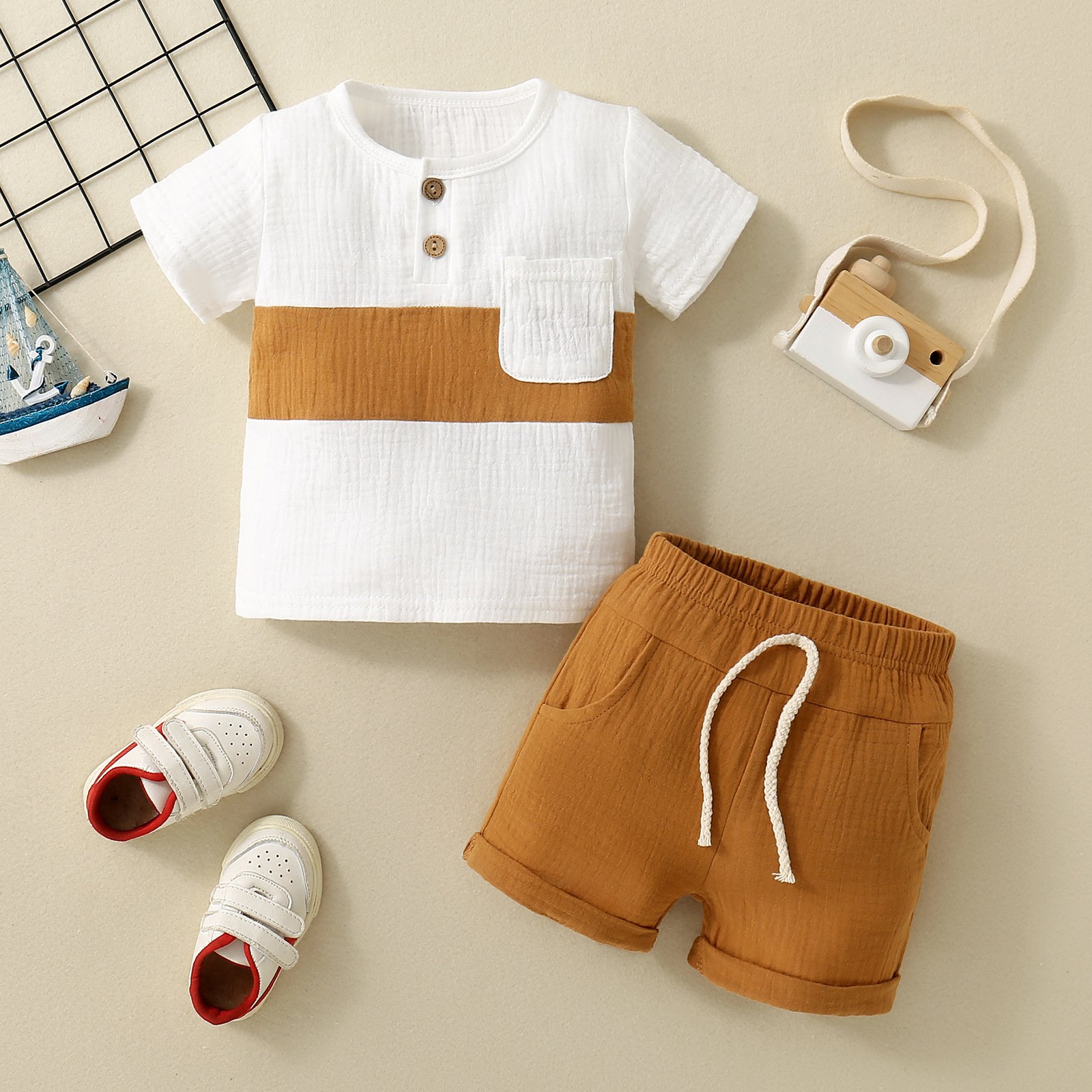 New baby boys clothing set summer boys cotton t shirt shorts 2pcs outfit casual kids clothes