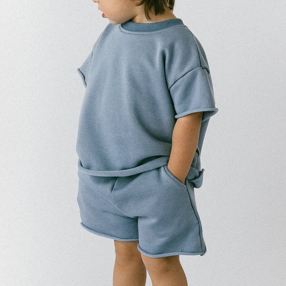 Casual Loose Tshirt and Shorts Summer Suit Children's Short Sets 2 Piece Kids Girls Boys Clothing Sets