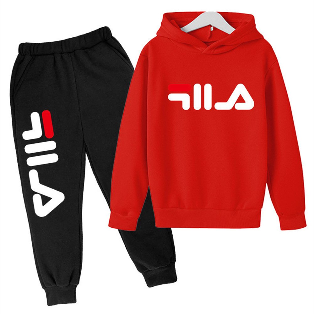 Autumn Baby Boy Girl Casual Tracksuit Children Print Cotton Children's Tops + Pants Boys Clothing Suits 3-12 Years Sport Suits