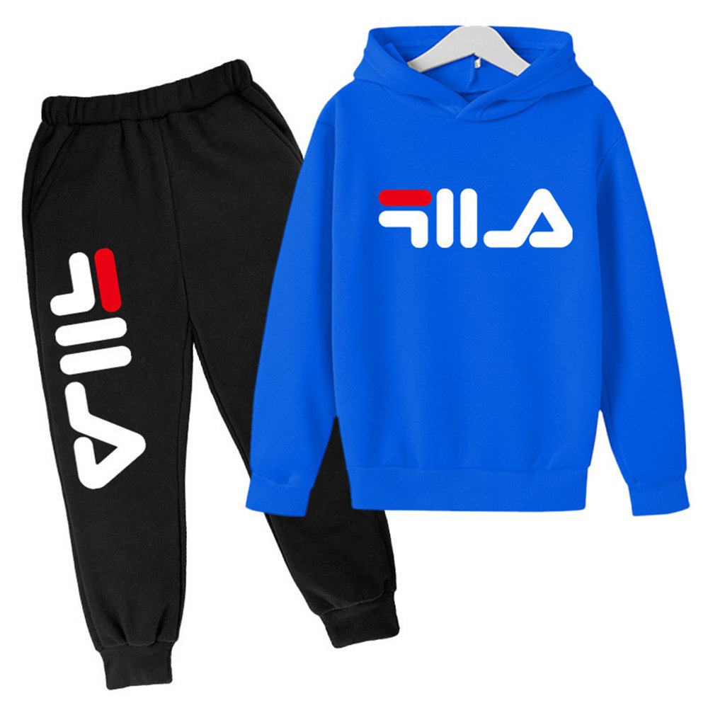 Autumn Baby Boy Girl Casual Tracksuit Children Print Cotton Children's Tops + Pants Boys Clothing Suits 3-12 Years Sport Suits
