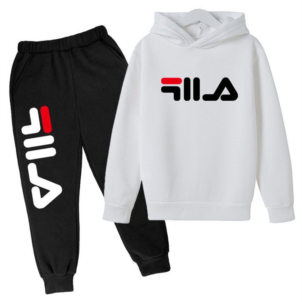 Autumn Baby Boy Girl Casual Tracksuit Children Print Cotton Children's Tops + Pants Boys Clothing Suits 3-12 Years Sport Suits