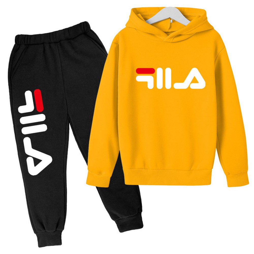 Autumn Baby Boy Girl Casual Tracksuit Children Print Cotton Children's Tops + Pants Boys Clothing Suits 3-12 Years Sport Suits
