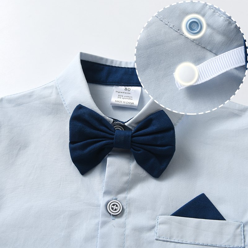 New Style Summer Breathable Toddler Boys Clothing Sets Short Sleeve Baby Casual Wear Birthday Party Boy Formal Suit
