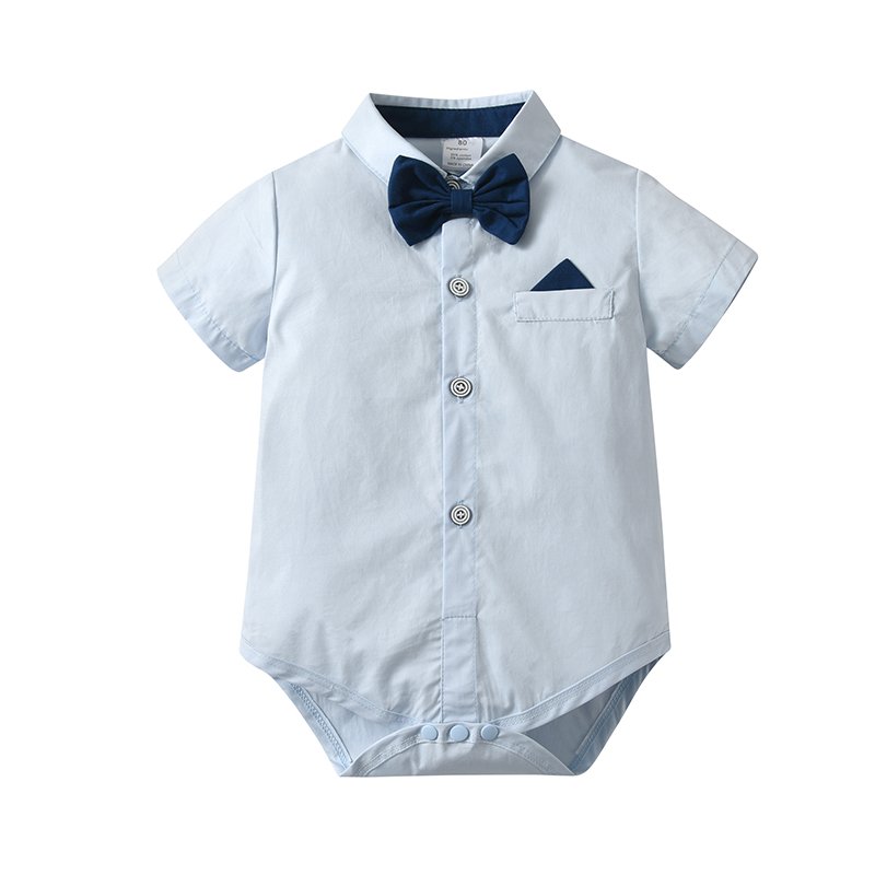New Style Summer Breathable Toddler Boys Clothing Sets Short Sleeve Baby Casual Wear Birthday Party Boy Formal Suit