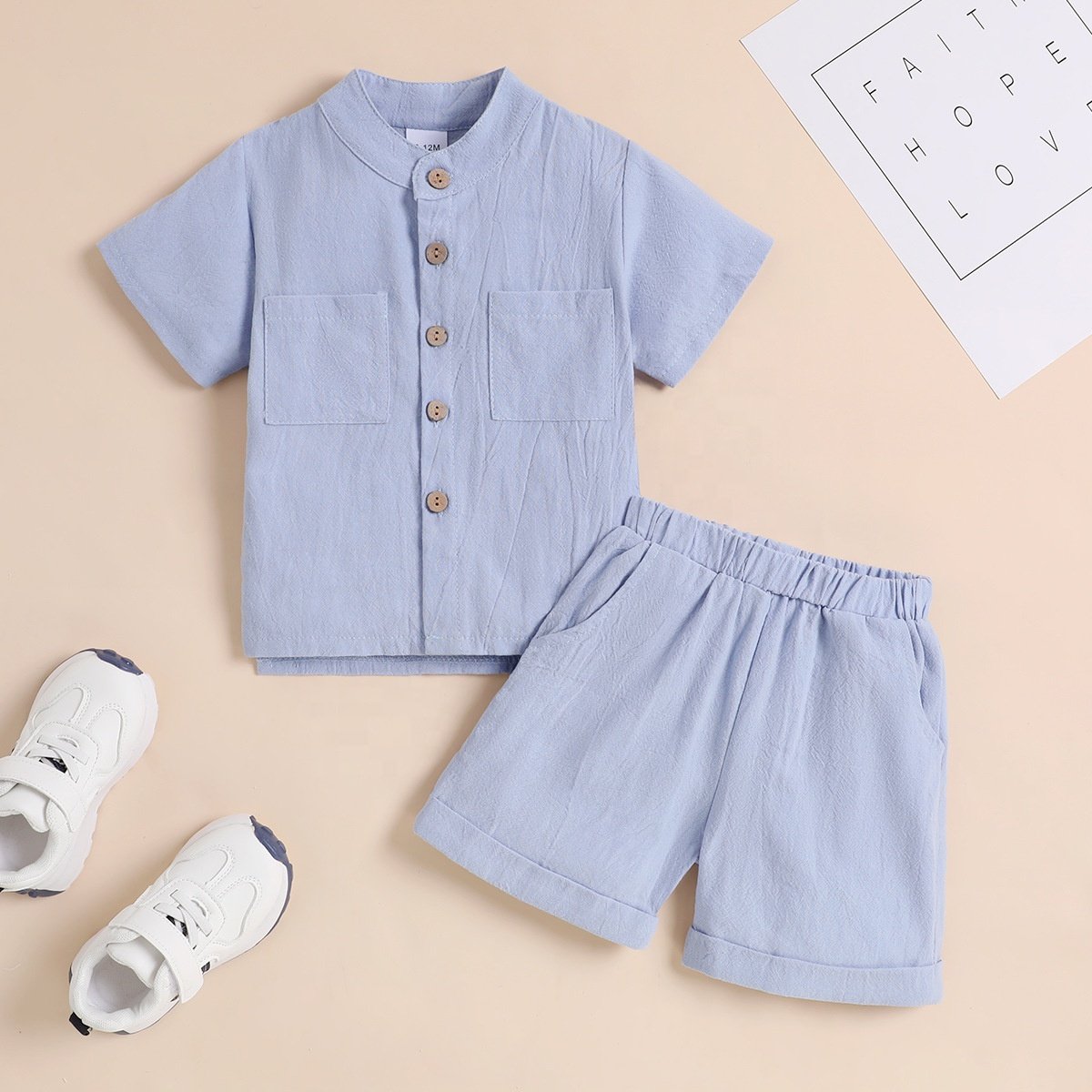 fashion designed 2 pieces sets long sleeves clothing baby boy summer suits kids short sleeves top two piece set boy clothes sets