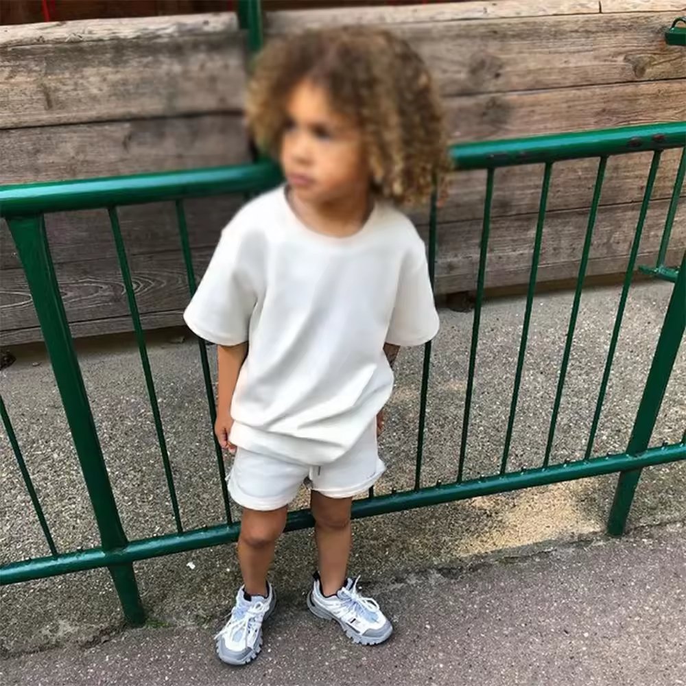Wholesale Two Piece Kids Clothes Set Cotton Short Sleeve Boys Clothing Sets Summer 2023