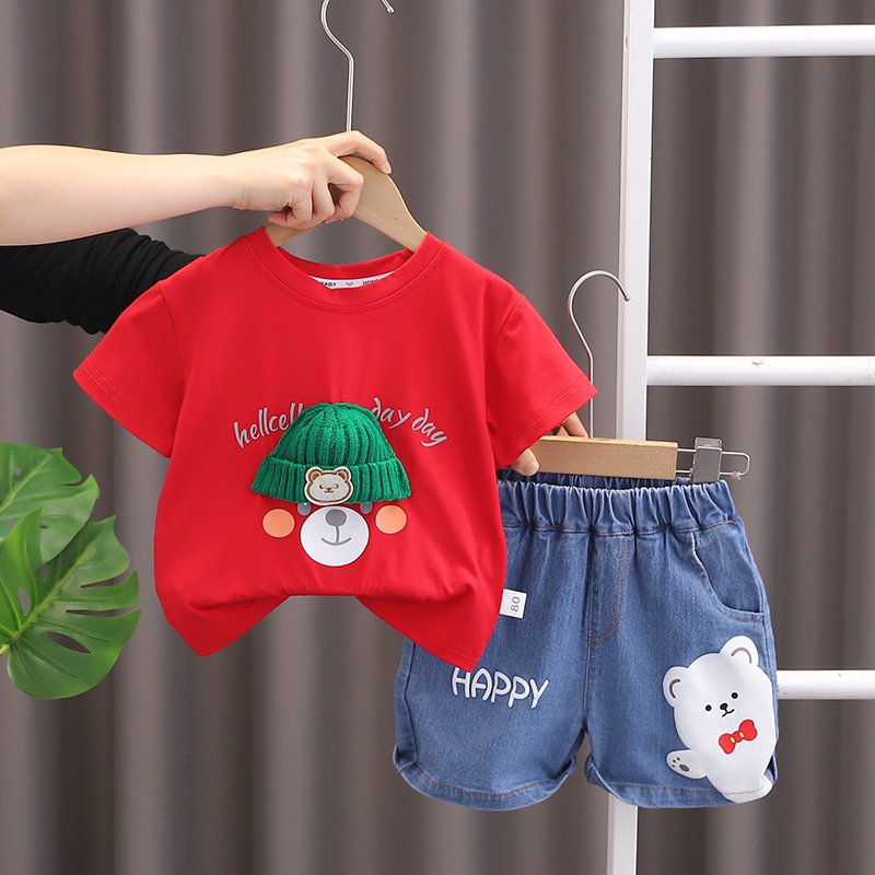 2024 Summer New boy Kids Short Sleeve Shorts Sets Factory customization OEM Service Availab T-shirt Boys clothing sets