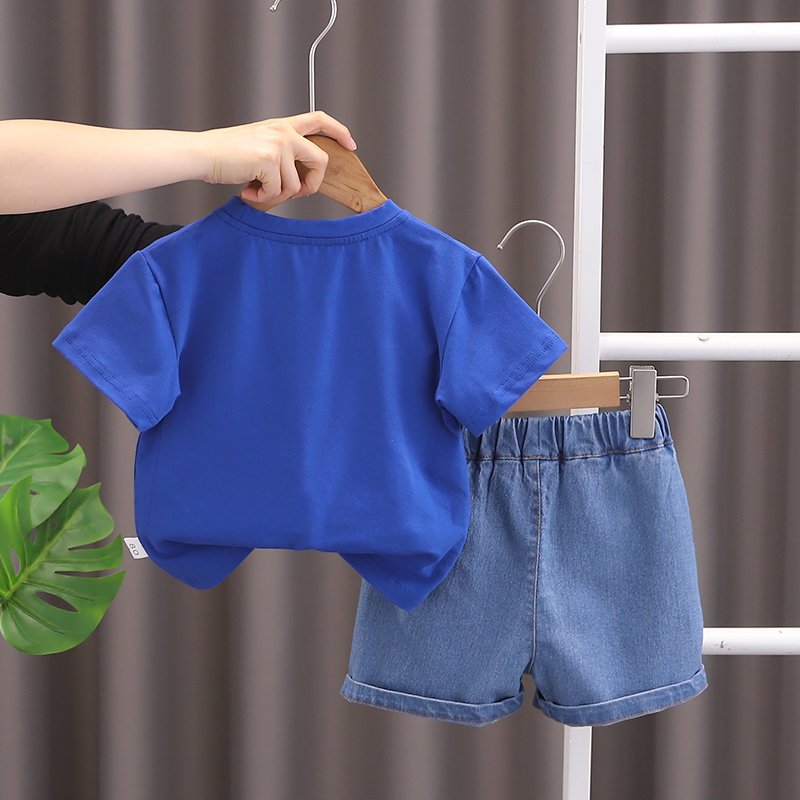 2024 Summer New boy Kids Short Sleeve Shorts Sets Factory customization OEM Service Availab T-shirt Boys clothing sets