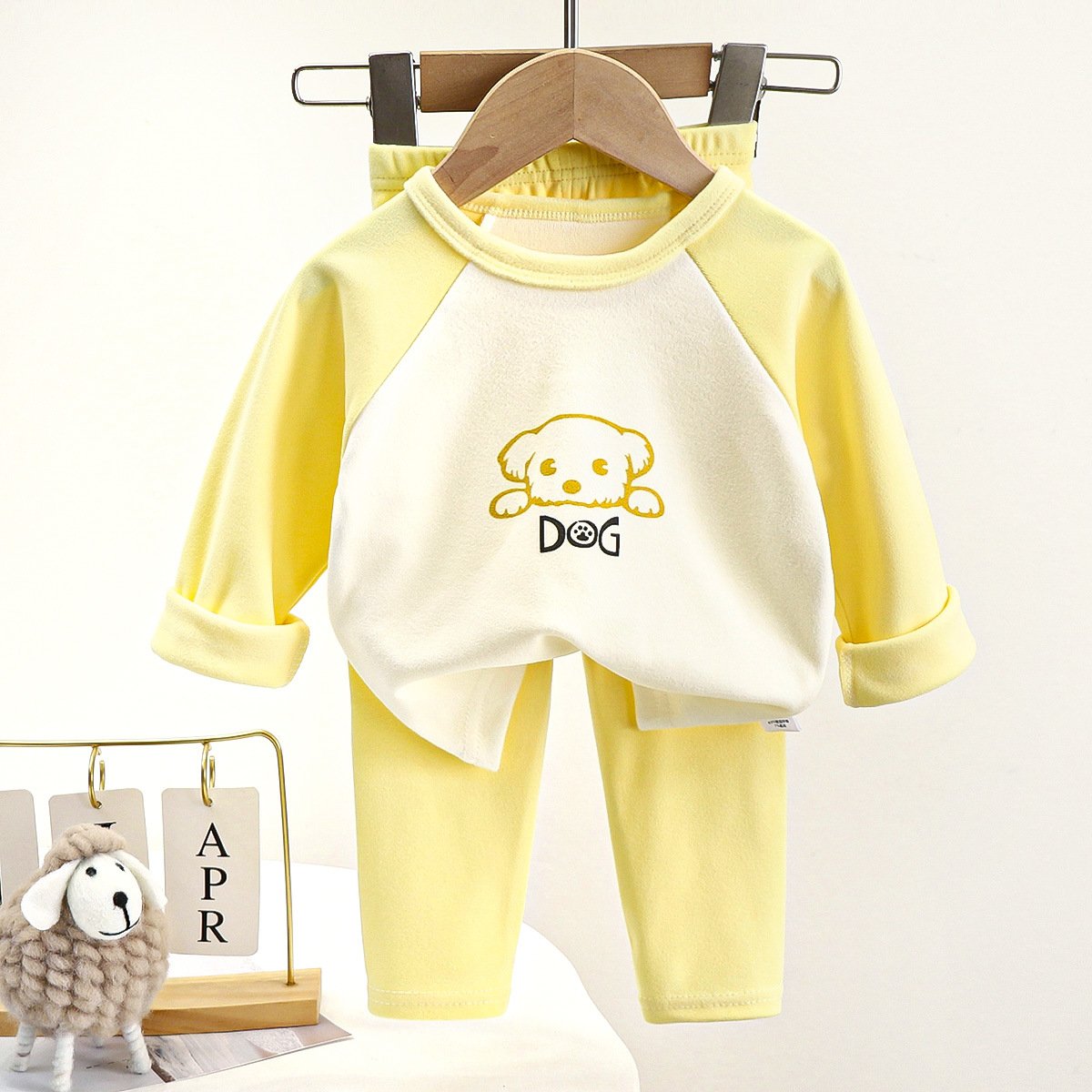 Autumn New Children's Underwear Set Baby Comfortable De Rong Warm Clothing Set Wholesale
