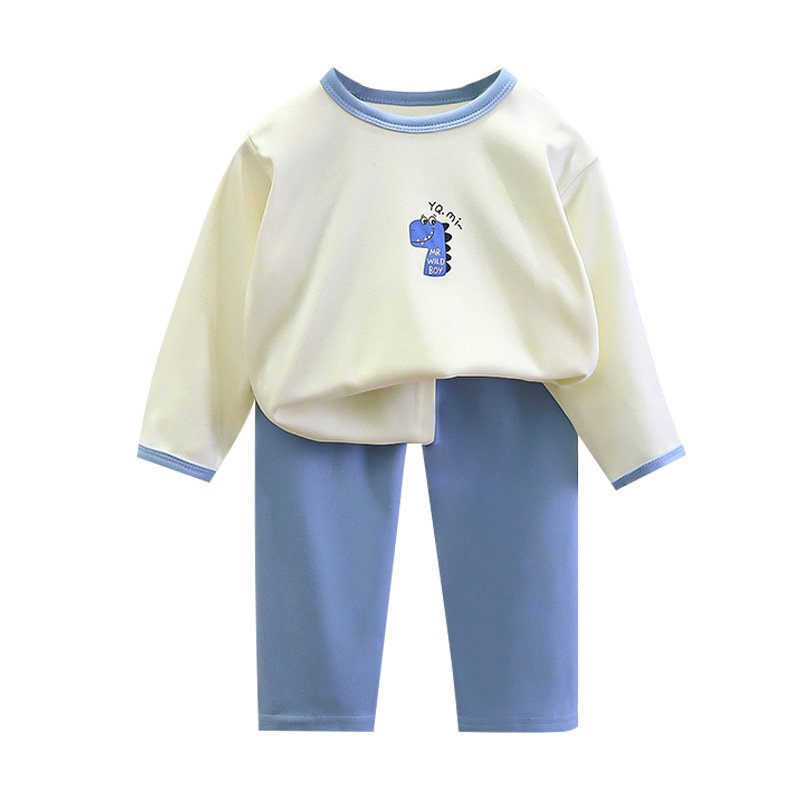 Autumn New Children's Underwear Set Baby Comfortable De Rong Warm Clothing Set Wholesale