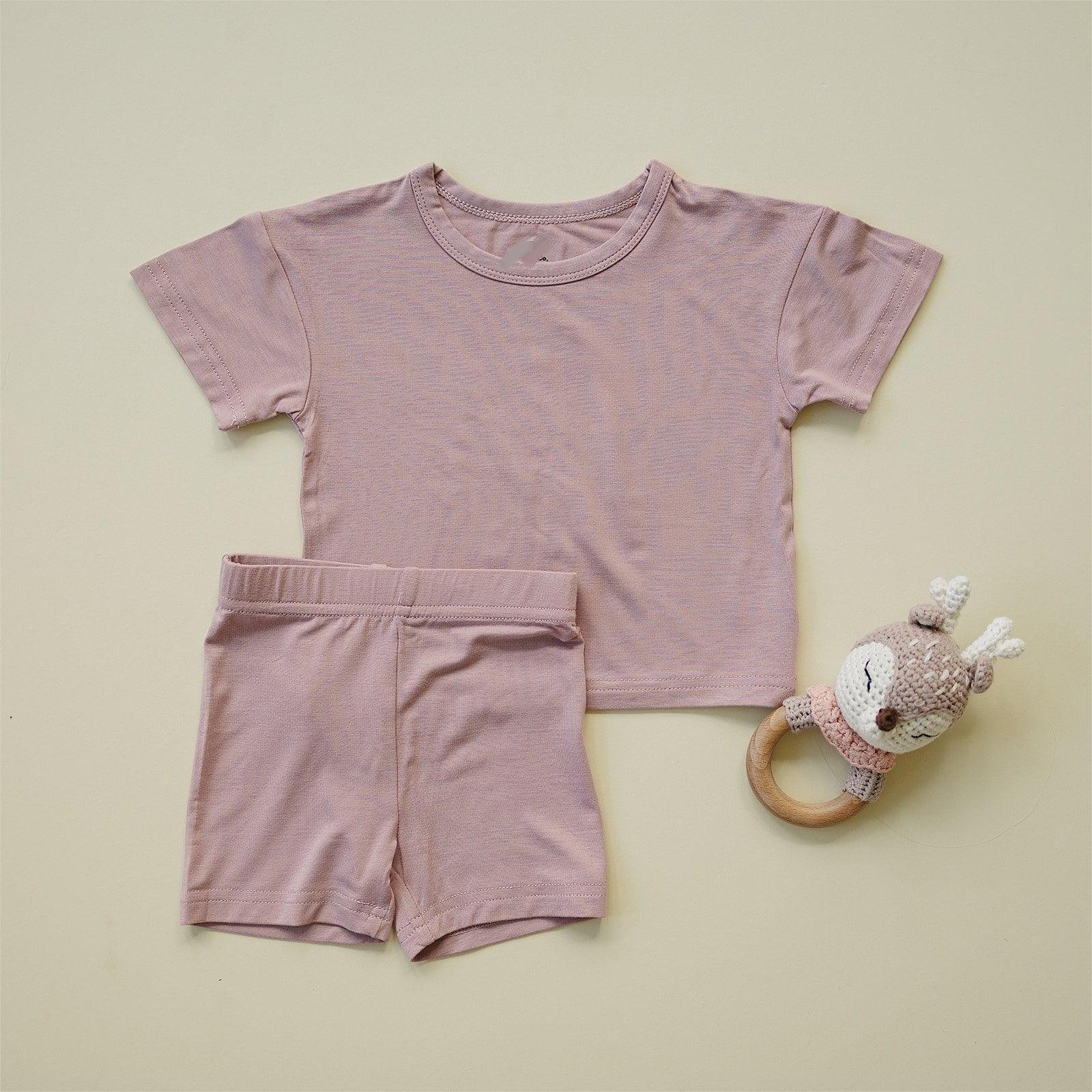GDTEX Custom Negotiable Price Kid Clothes Set Custom Cotton Or Bamboo Toddler Girl T Shirt and Shorts 2pcs Lounge Set