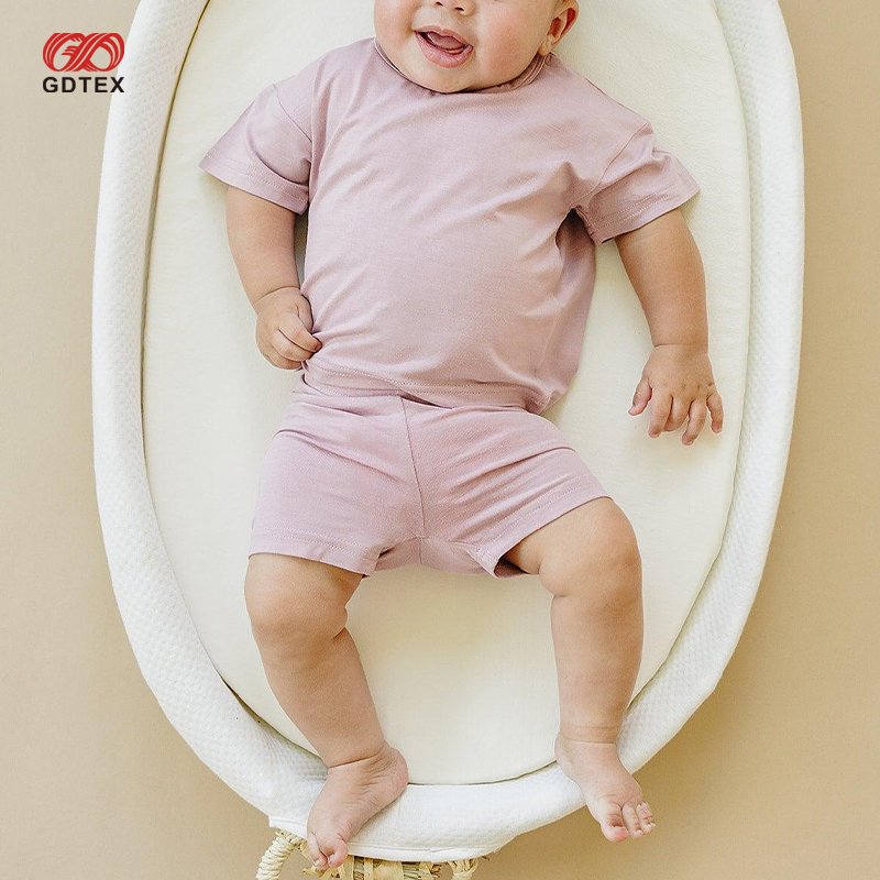 GDTEX Custom Negotiable Price Kid Clothes Set Custom Cotton Or Bamboo Toddler Girl T Shirt and Shorts 2pcs Lounge Set