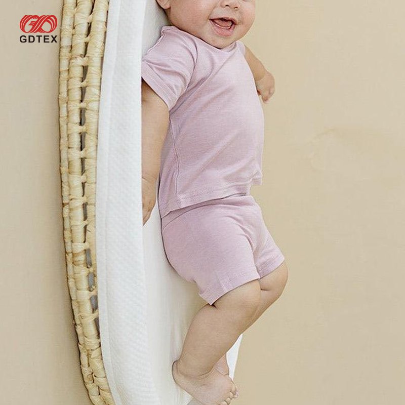 GDTEX Custom Negotiable Price Kid Clothes Set Custom Cotton Or Bamboo Toddler Girl T Shirt and Shorts 2pcs Lounge Set