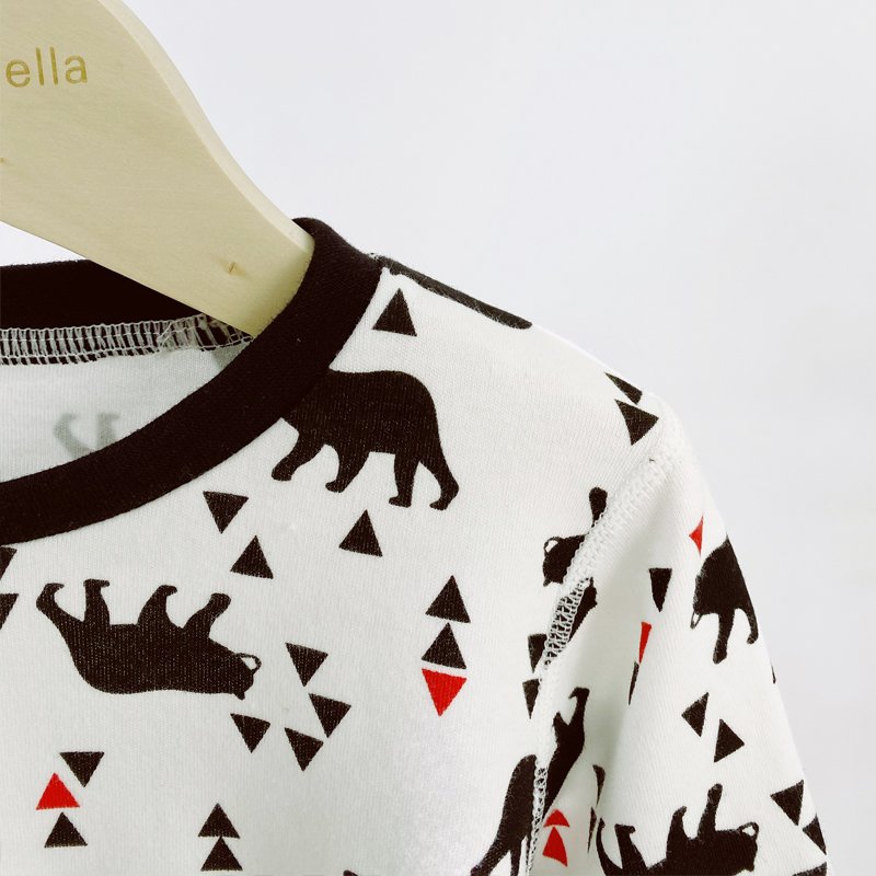 Austin Bella Custom Wholesale boutique baby boys' clothing sets 100% cotton cute animal long sleeve baby clothing sets