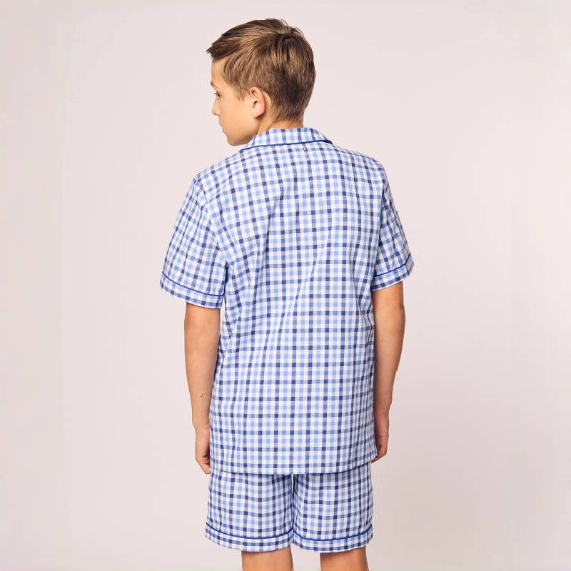 Summer Children Pajamas Casual Boy Home Clothes Classic Plaid Baby Boys Pyjama Two-Piece Set Wholesale High Quality Sleepwear