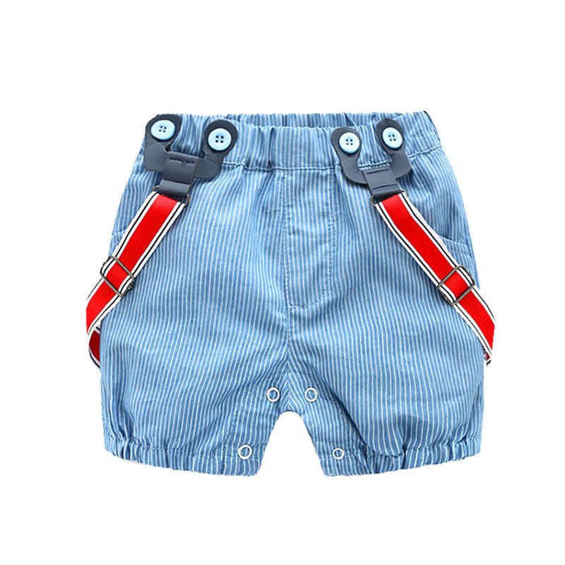 Children's Boys Newborn Baby Clothes Set 2pcs Kids Button up Top Shirt +Overalls 2PCS Outfits Summer baby Clothing Gentleman Set