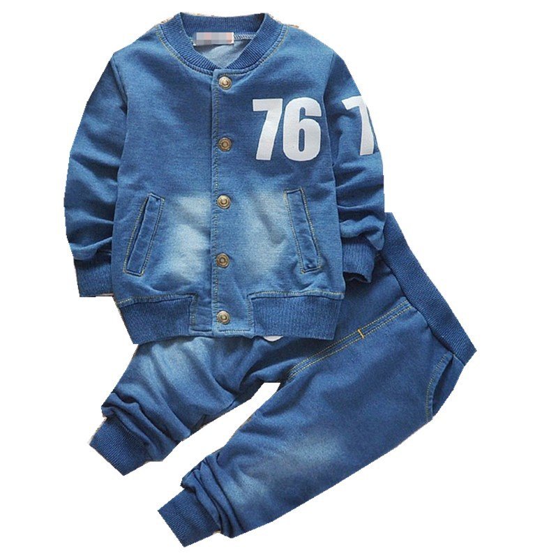 Children's autumn long sleeve set foreign trade boy cowboy Korean version boys clothing sets