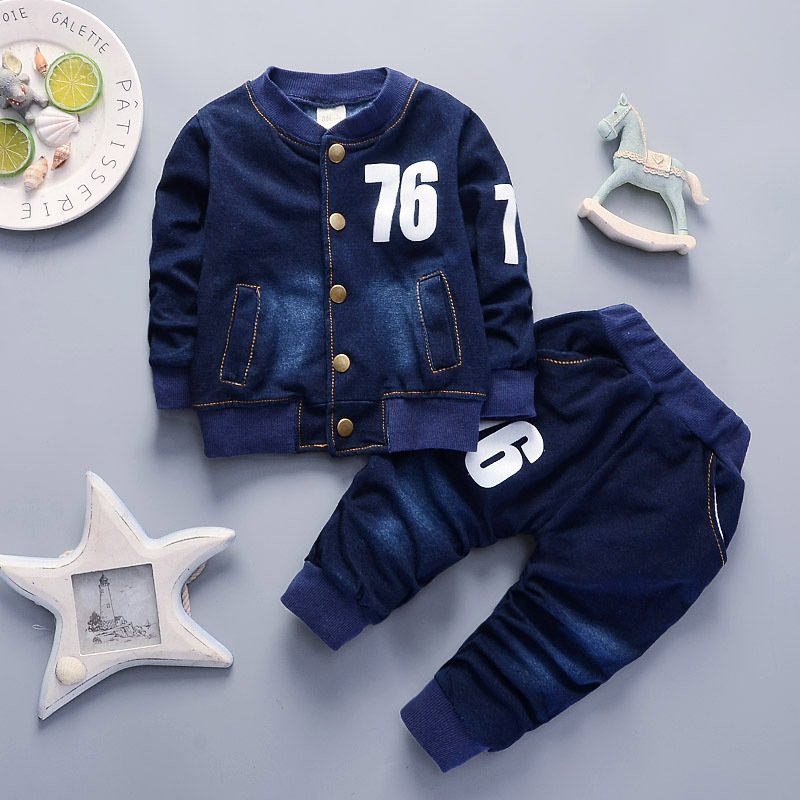 Children's autumn long sleeve set foreign trade boy cowboy Korean version boys clothing sets