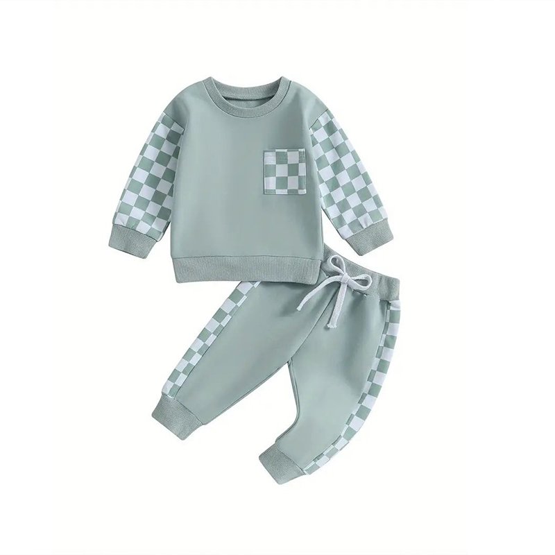 Bamboo cotton kids sweatsuit sets children's tracksuits kids Boys clothing sets custom jogger set kids children's clothes